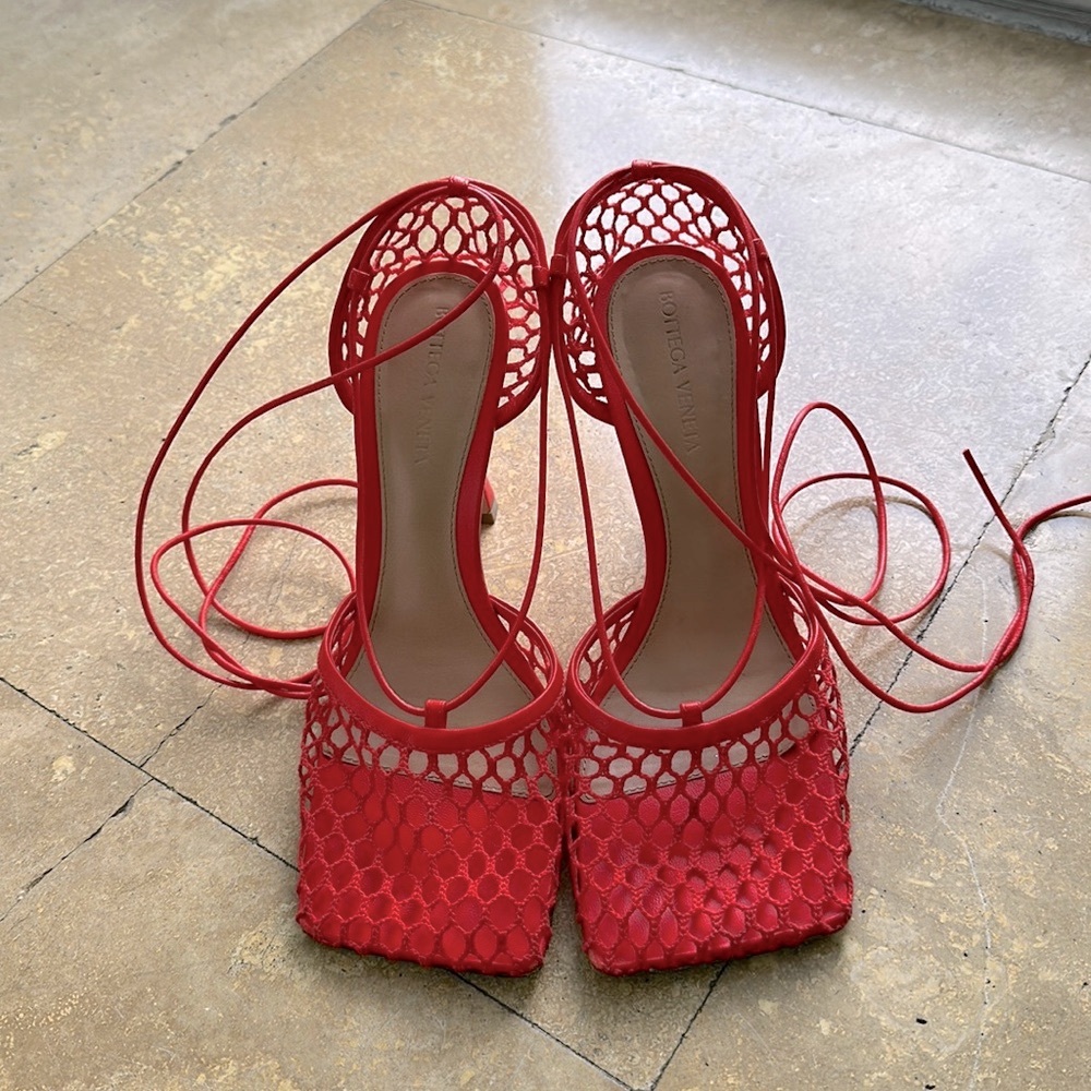 Bottega Veneta Stretch Lace up Sandals